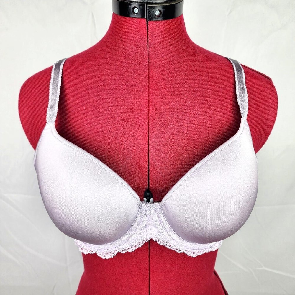 Wacoal Lilac Purple Lined Demi Soft Cup Underwire Bra w/ Lace - 36D